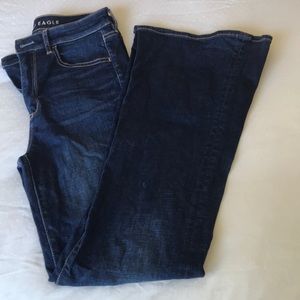 American Eagle -High rise dark wag flare Jean